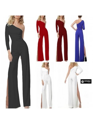 Tuta Donna Cerimonia Monospalla Pantaloni Zampa Party Woman Jumpsuit 660034C